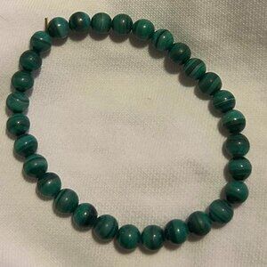 Malachite beaded bracelet
